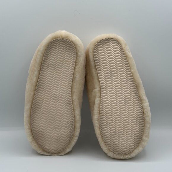 NWT Fireside by Dearfoams 100% Genuine Shearling Slippers Size 7 - Picture 4 of 6